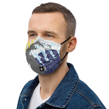 Load image into Gallery viewer, On Beam's End!! Collection: Love's An Ocean Wave grey premium washable face mask