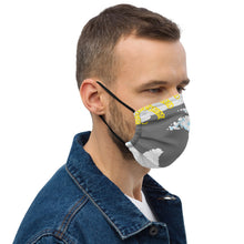 Load image into Gallery viewer, On Beam's End!! Collection: Love's An Ocean Wave grey premium washable face mask