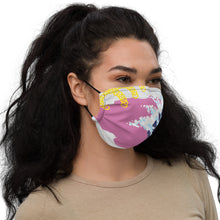 Load image into Gallery viewer, On Beam's End!! Collection: Love's An Ocean Wave pink premium washable face mask