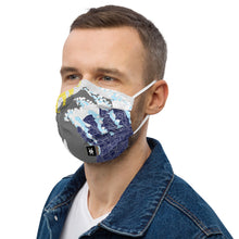 Load image into Gallery viewer, On Beam's End!! Collection: Love's An Ocean Wave grey premium washable face mask