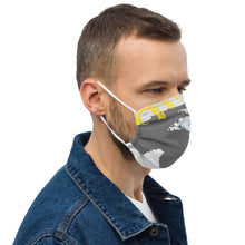 Load image into Gallery viewer, On Beam's End!! Collection: Love's An Ocean Wave grey premium washable face mask