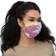 Load image into Gallery viewer, On Beam's End!! Collection: Love's An Ocean Wave pink premium washable face mask