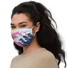 Load image into Gallery viewer, On Beam's End!! Collection: Love's An Ocean Wave pink premium washable face mask