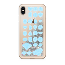 Load image into Gallery viewer, On Beam's End!! iPhone X/XR/XS/XS Max Baby Blue Diamonds Liquid Glitter Phone Case