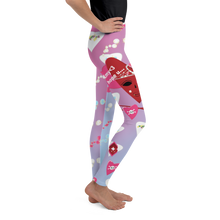 Load image into Gallery viewer, U Cross My Heart Collection : Youth 8-20 Queen of Hearts Leggings