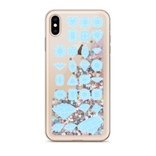 Load image into Gallery viewer, On Beam's End!! iPhone X/XR/XS/XS Max Baby Blue Diamonds Liquid Glitter Phone Case