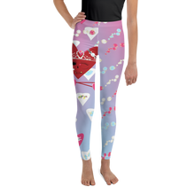 Load image into Gallery viewer, U Cross My Heart Collection : Youth 8-20 Queen of Hearts Leggings