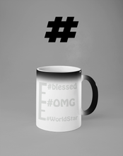 Load image into Gallery viewer, Hidden #message mugs: #WorldStar #OMG #blessed