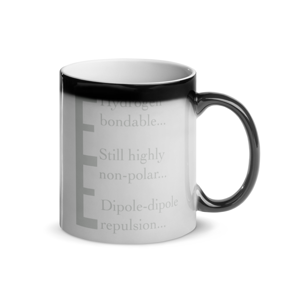 Hidden Chemistry message mug : Dipole-dipole repulsion