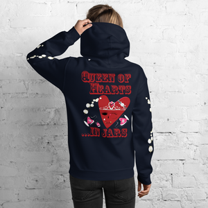 U Cross My Heart Collection : Queen of Hearts ...in jars Unisex Hoodie