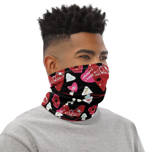 U Cross My Heart Collection : "Meet the Queen" Neck Gaiter black medium pattern