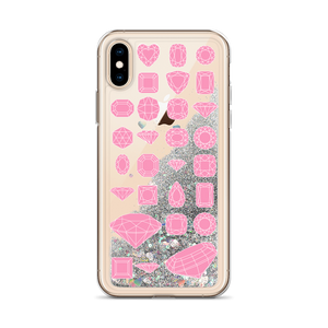 On Beam's End!! iPhone X/XR/XS/XS Max Pink Diamonds Liquid Glitter Phone Case