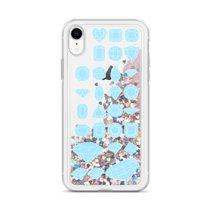 On Beam's End!! iPhone X/XR/XS/XS Max Baby Blue Diamonds Liquid Glitter Phone Case