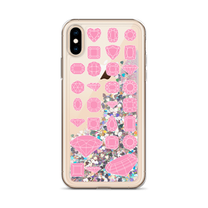 On Beam's End!! iPhone X/XR/XS/XS Max Pink Diamonds Liquid Glitter Phone Case