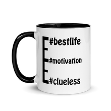 Load image into Gallery viewer, Obvious message mugs: #clueless #motivation #bestlife
