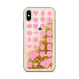 On Beam's End!! iPhone X/XR/XS/XS Max Pink Diamonds Liquid Glitter Phone Case