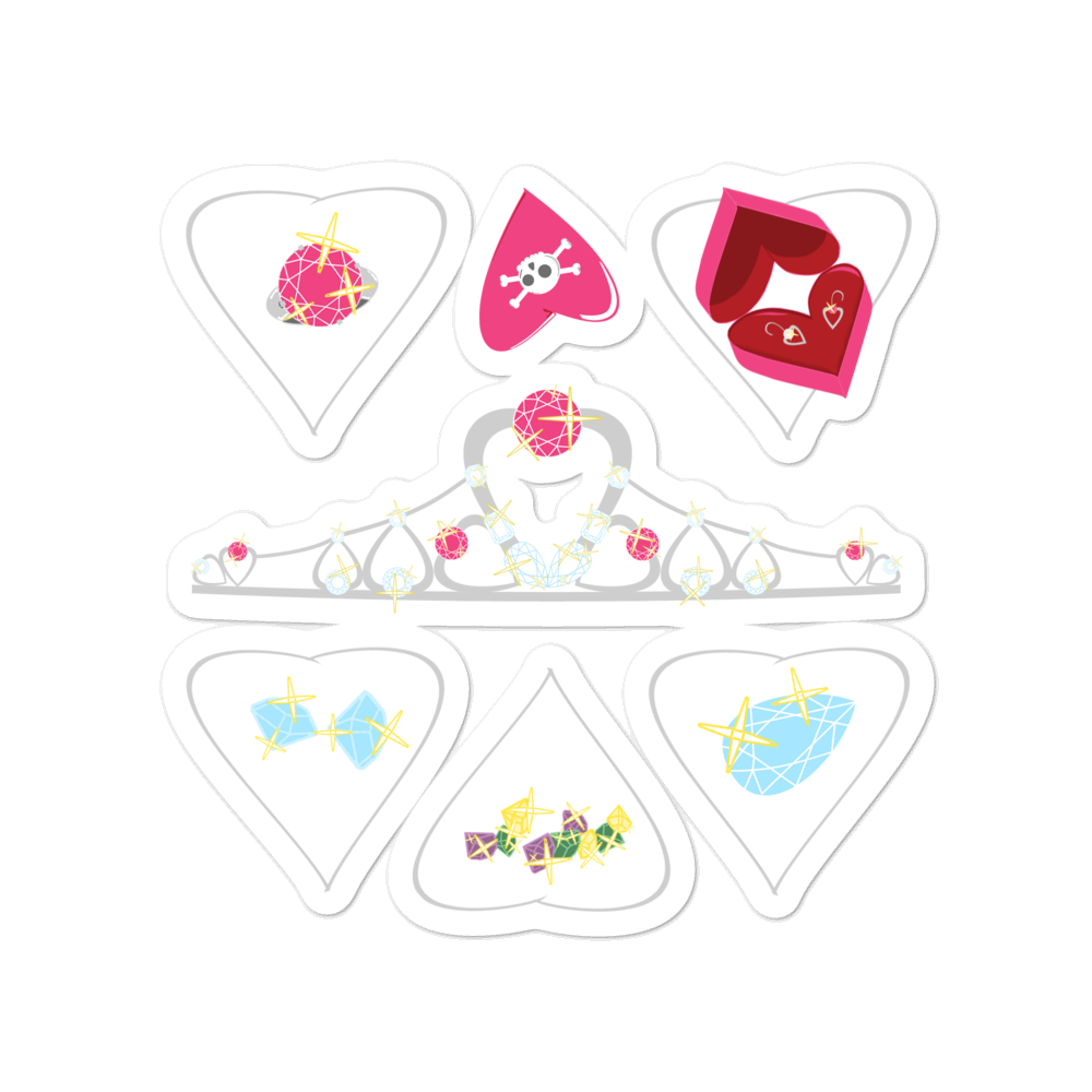 U Cross My Heart Collection : 4x4 inch sticker sheet extra booty