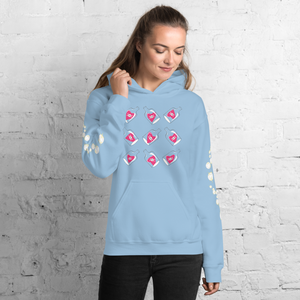 U Cross My Heart Collection : Queen of Hearts ...in jars Unisex Hoodie