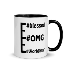 Load image into Gallery viewer, Obvious message mugs: #WorldStar #OMG #blessed
