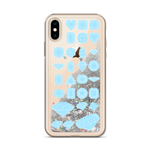 Load image into Gallery viewer, On Beam&#39;s End!! iPhone X/XR/XS/XS Max Baby Blue Diamonds Liquid Glitter Phone Case
