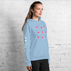 U Cross My Heart Collection : Queen of Hearts ...in jars Unisex Hoodie