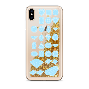 On Beam's End!! iPhone X/XR/XS/XS Max Baby Blue Diamonds Liquid Glitter Phone Case