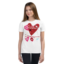 Load image into Gallery viewer, U Cross My Heart Collection : Youth Small/Medium Queen Tee
